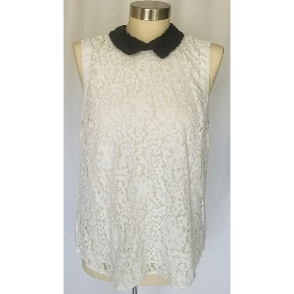 Daniel Rainn White Sleeveless Blouse